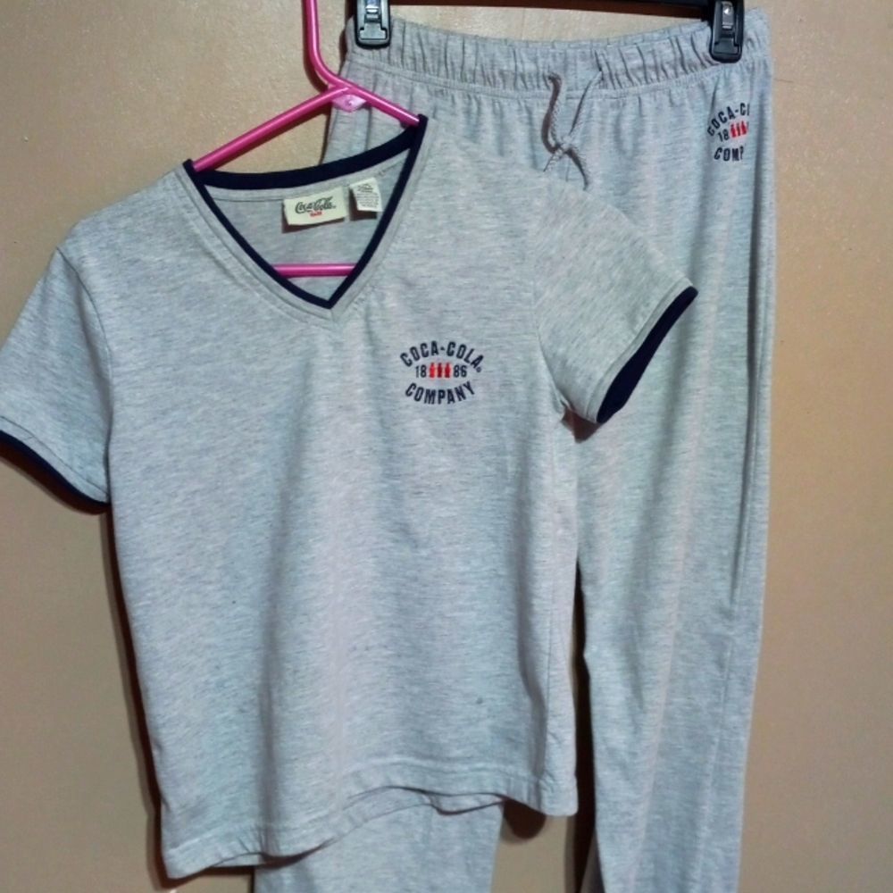 Vintage 70s Coca- Cola Ware athletic t-shirt and pants, sz S  - M